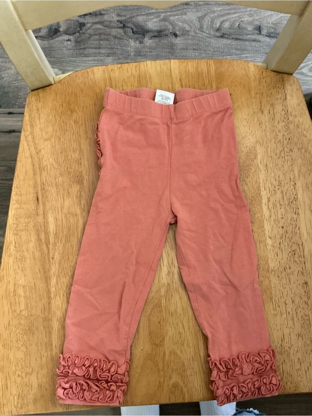 Ruffle Butts Dusty Rose Ruffle Hem Leggings